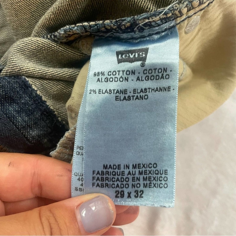 Levi's San Francisco Stretch Cotton Dark Low Rise Skinny Jeans 29 x 32 - Picture 8 of 8